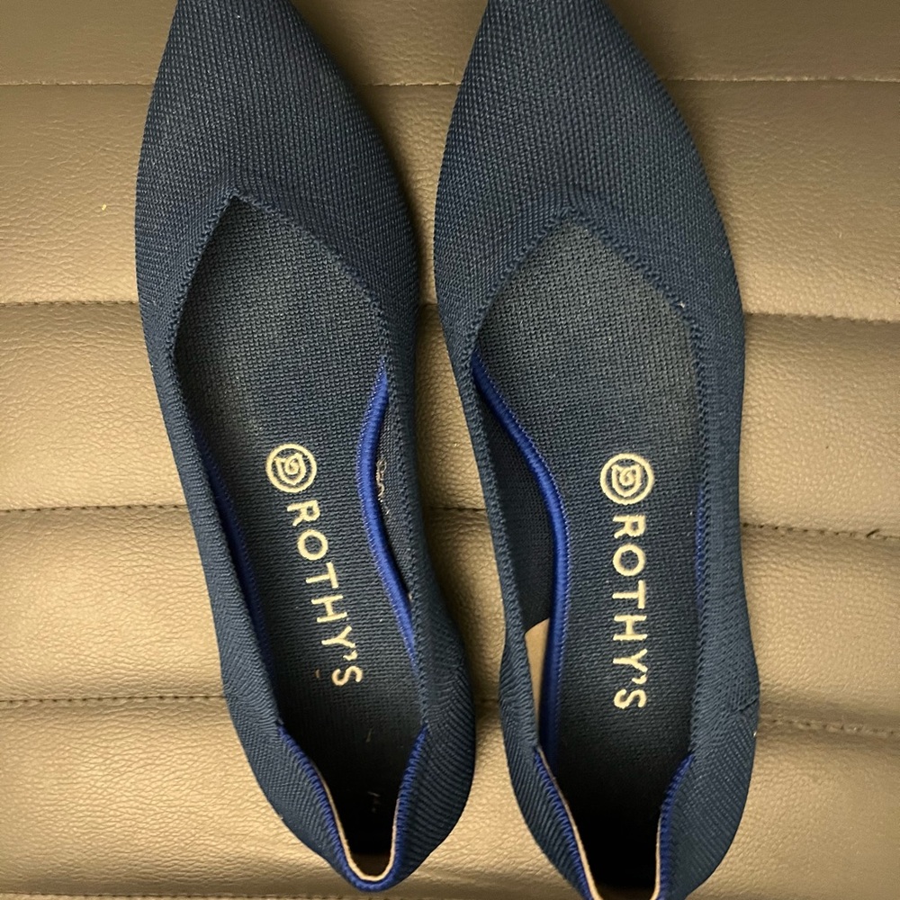 Rothy’s flats in navy
